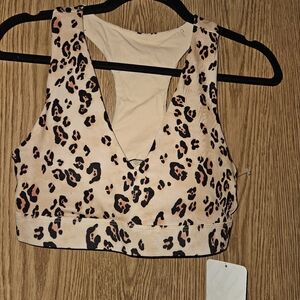 Fabletics leopard Print Sports Bra